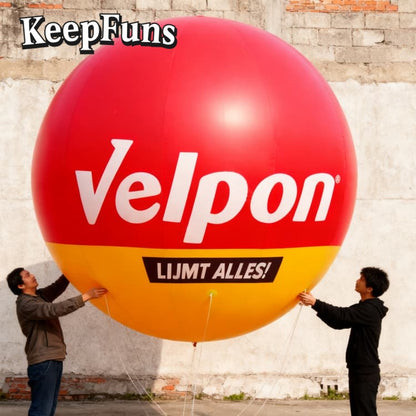 KeepFuns PVC inflatable balloons, customizable in size and Logo, made of waterproof and durable materials, suitable for mall decoration, party decoration, theme activities, and advertising promotion.