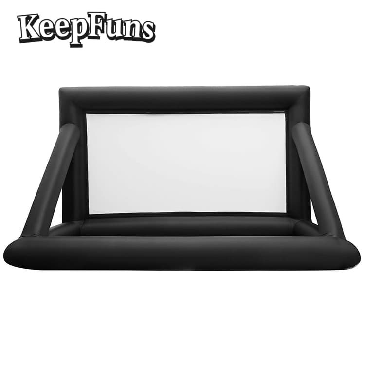 KeepFuns inflatable movie screen/projection screen, with support legs, easy to install, customizable in size, can be used for indoor and outdoor screenings, suitable for parties, advertising, etc.