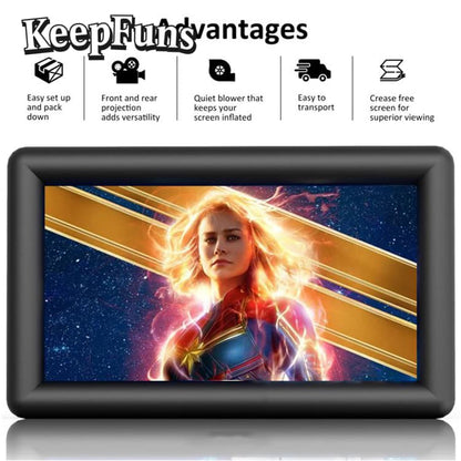 KeepFuns Inflatable Movie Screen/Projection Screen, with customizable sizes, suitable for both outdoor and indoor use, and applicable to home use, parties, advertising, etc.