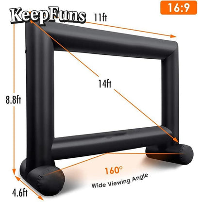 KeepFuns Inflatable Movie Screen/Projection Screen, with customizable sizes, suitable for both outdoor and indoor use, and applicable to home use, parties, advertising, etc.