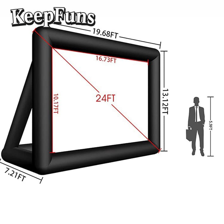 KeepFuns Inflatable Movie Screen/Projection Screen, with customizable sizes, suitable for both outdoor and indoor use, and applicable to home use, parties, advertising, etc.