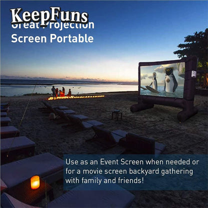 KeepFuns Inflatable Movie Screen/Projection Screen, with customizable sizes, suitable for both outdoor and indoor use, and applicable to home use, parties, advertising, etc.