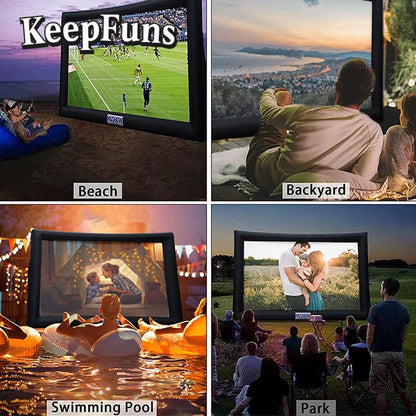 KeepFuns Inflatable Movie Screen/Projection Screen, with customizable sizes, suitable for both outdoor and indoor use, and applicable to home use, parties, advertising, etc.