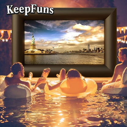 KeepFuns Inflatable Movie Screen/Projection Screen, with customizable sizes, suitable for both outdoor and indoor use, and applicable to home use, parties, advertising, etc.
