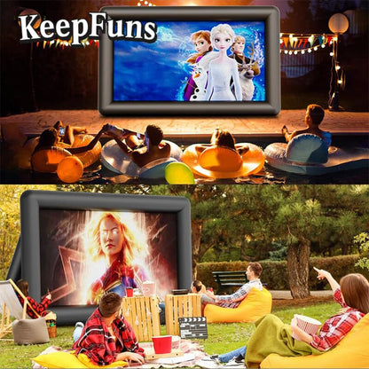 KeepFuns Inflatable Movie Screen/Projection Screen, customizable in size, suitable for both outdoor and indoor use, and applicable to family use, parties, advertising, etc.