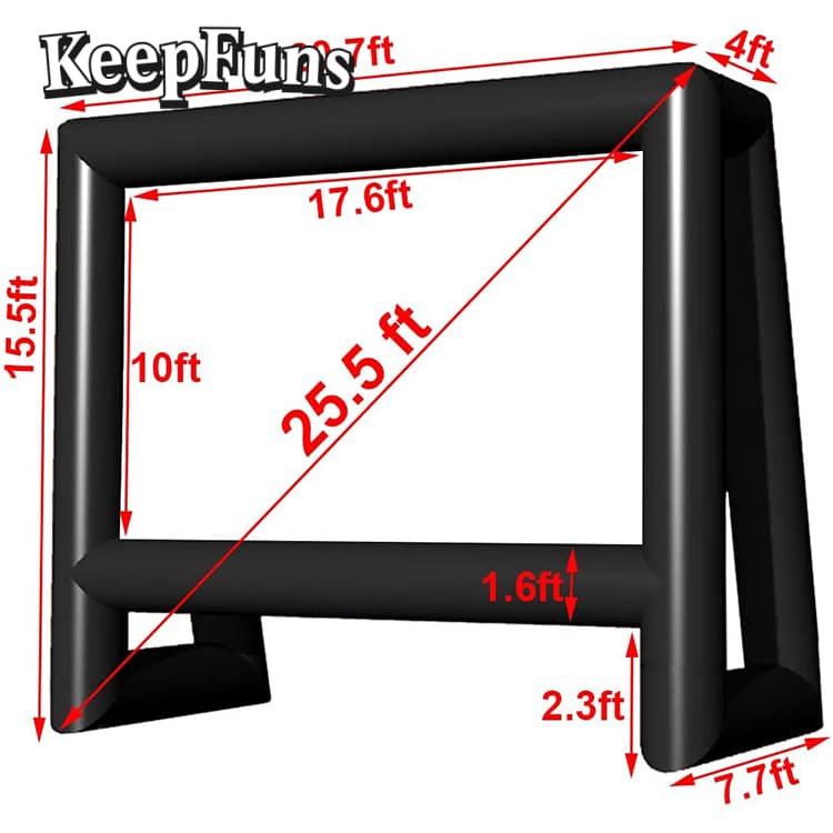 KeepFuns Inflatable Movie Screen/Projection Screen, customizable in size, suitable for both outdoor and indoor use, and applicable to home use, parties, advertising, etc.