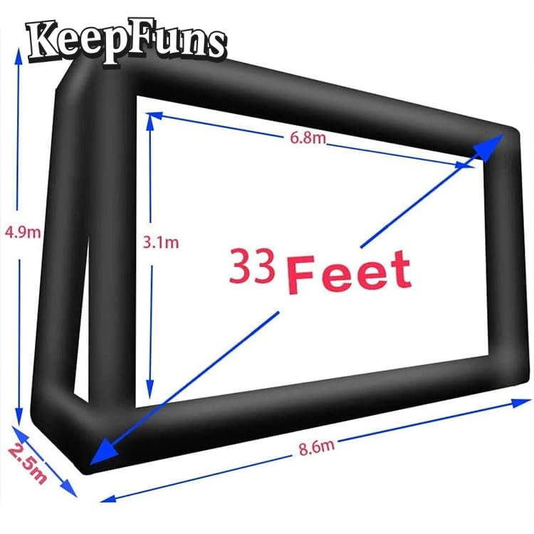 KeepFuns Inflatable Movie Screen/Projection Screen, customizable in size, suitable for both outdoor and indoor use, and applicable to home use, parties, advertising, etc.