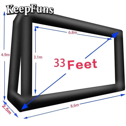 KeepFuns Inflatable Movie Screen/Projection Screen, customizable in size, suitable for both outdoor and indoor use, and applicable to home use, parties, advertising, etc.