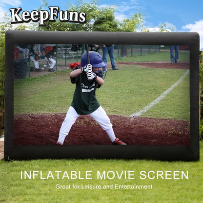 KeepFuns Inflatable Movie Screen/Projection Screen, with support legs, easy to install, customizable in size, suitable for indoor and outdoor screenings, and applicable to parties, gatherings, advertising, etc.