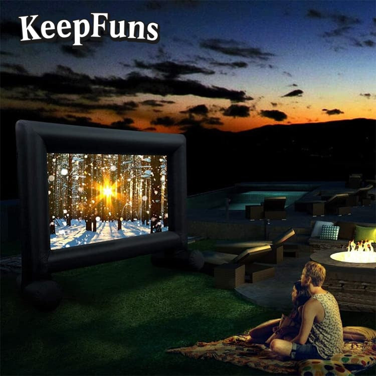 KeepFuns Inflatable Movie Screen/Projection Screen, with customizable sizes, suitable for both outdoor and indoor use, and applicable to home use, parties, advertising, etc.