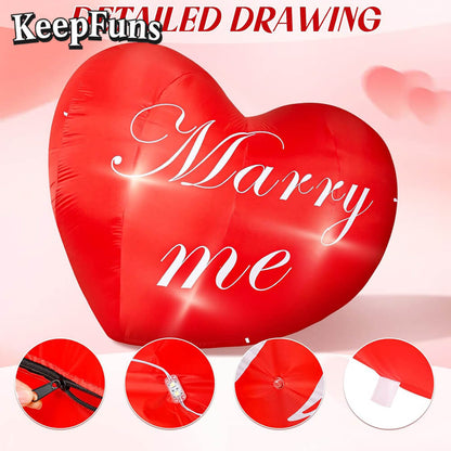 KeepFuns Valentine's Day Love Proposal Inflatable Decoration - Outdoor Beach Romantic Festival Inflatable