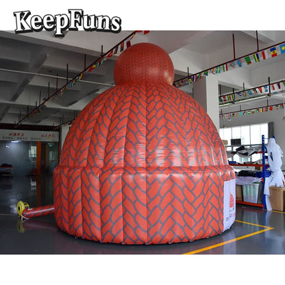 Keepfuns Knit Hat-Shaped Inflatable Tent