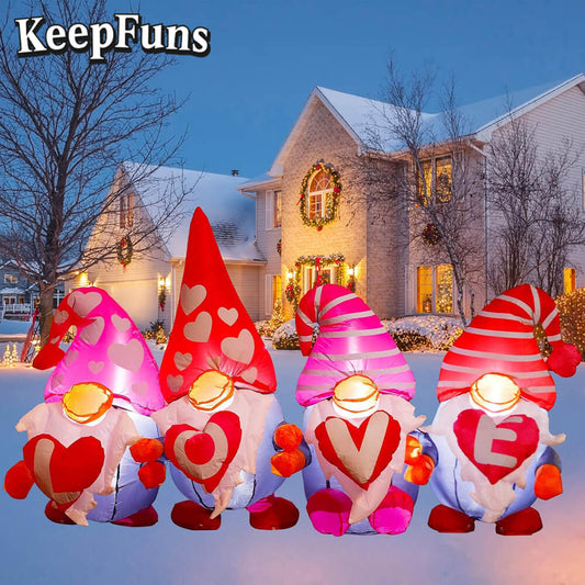KeepFuns Valentine's Day LOVE Elf Inflatable Decoration - Outdoor Courtyard Romantic Festival Inflatable Model
