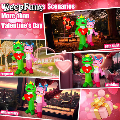 KeepFuns Valentine's Day Frog Couple Inflatable Decoration - Outdoor Garden Romantic Festival Inflatable Model