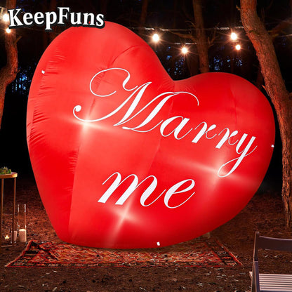 KeepFuns Valentine's Day Love Proposal Inflatable Decoration - Outdoor Beach Romantic Festival Inflatable