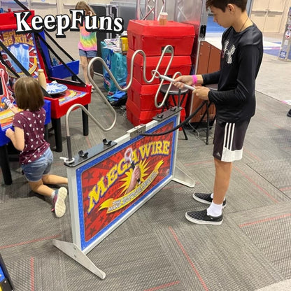 KeepFuns Custom brandable Test Your Skills Event Mega Wire Game Giant Megawire Buzz Wire Hire game Beat The Buzzer Hire