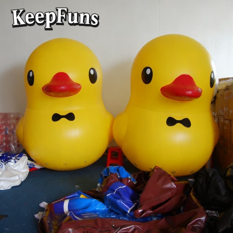 KeepFuns Heavy-Duty Waterproof PVC Inflatable Duck Decoration - Custom Logo Option for Mall Promotions/Parties/Brand Activation