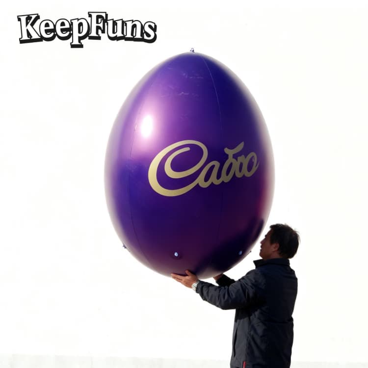 KeepFuns PVC Waterproof Oval Inflatable Ball - Custom Logo Print for Brand Marketing, Mall Events & Kids Toys (CE Certified)