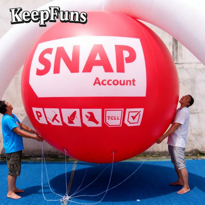 KeepFuns PVC inflatable balloons, with customizable size and Logo, are made of waterproof and durable materials, suitable for mall decorations, party decorations, theme events, and advertising promotions.