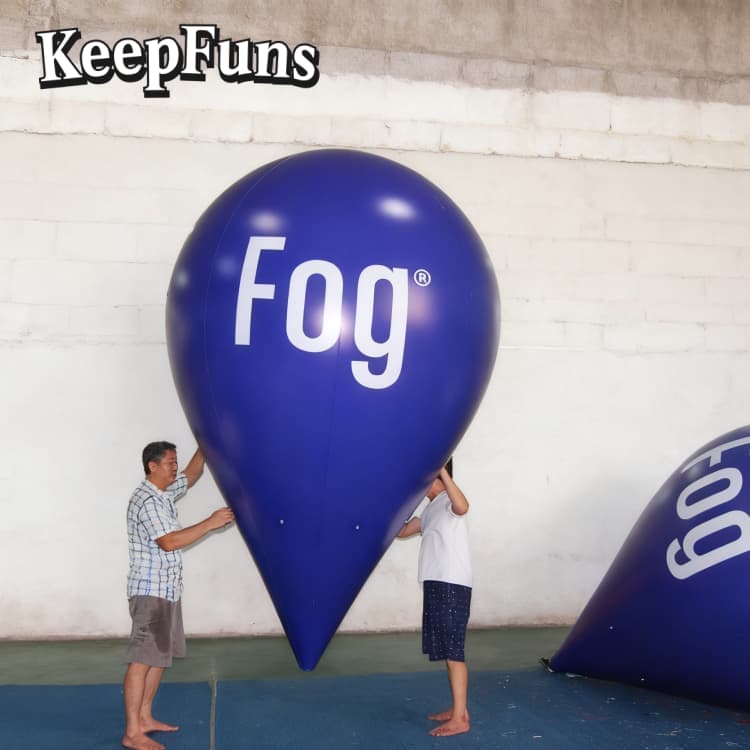 KeepFuns Water Drop Advertising Inflatable - PVC Waterproof, Customizable Logo & Size for Promotional Events