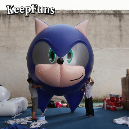 KeepFuns Waterproof Sonic PVC Inflatable Branding Model - Customizable Size & Logo for Event Promotion & Mall Decor