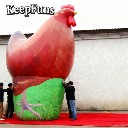 KeepFuns PVC Rooster Model - Waterproof Durable Custom Logo for Brand Marketing & Mall Events