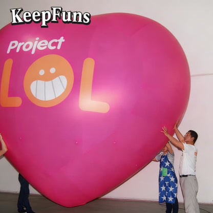 KeepFuns Fade-Resistant PVC Heart Balloon | Custom Logo Print | Waterproof & Durable for Brand Marketing/Events/Parties