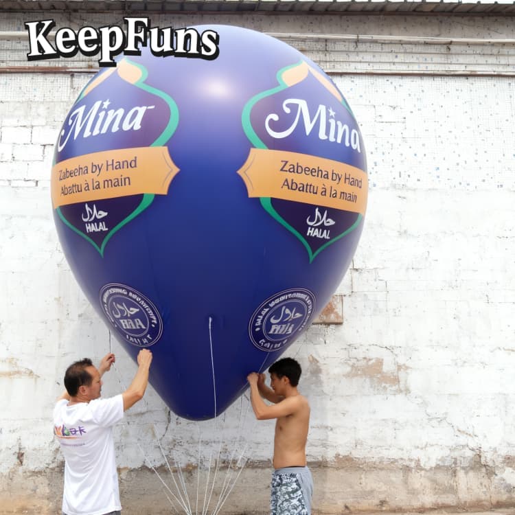 KeepFuns PVC Waterproof Droplet Inflatable Ball - Custom Logo, Festival/Yard Decoration for Brand Marketing & Mall Events