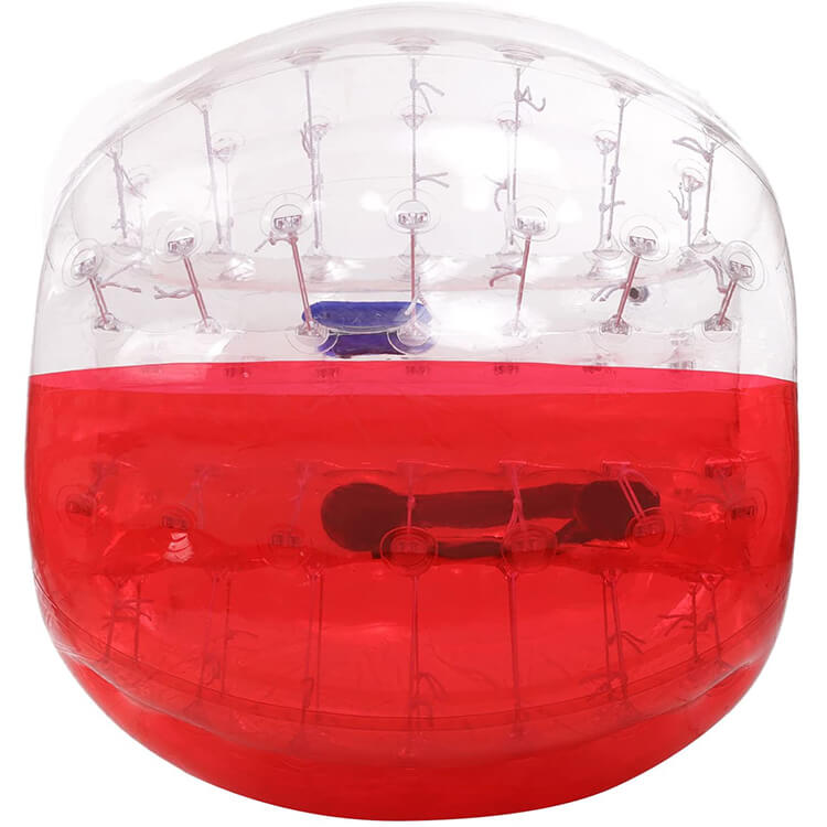 FeepFuns Adult inflatable bumper ball red and blue contrast outdoor team building props fun sports collision ball transparent inflatable battle ball
