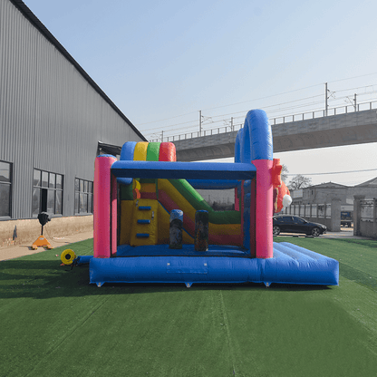 KeepFuns Animal theme inflatable amusement park Children's slide trampoline park Outdoor parent-child interactive amusement facilities Colorful cartoon inflatable toys