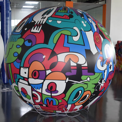 KeepFuns Art graffiti inflatable advertising ball trendy exhibition decoration air model creative activity giant prop ball