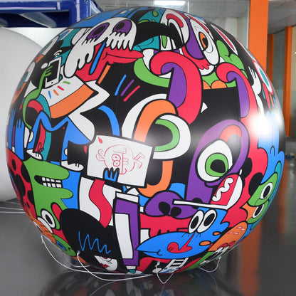 KeepFuns Art graffiti inflatable advertising ball trendy exhibition decoration air model creative activity giant prop ball