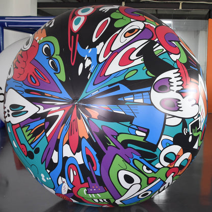 KeepFuns Art graffiti inflatable advertising ball trendy exhibition decoration air model creative activity giant prop ball