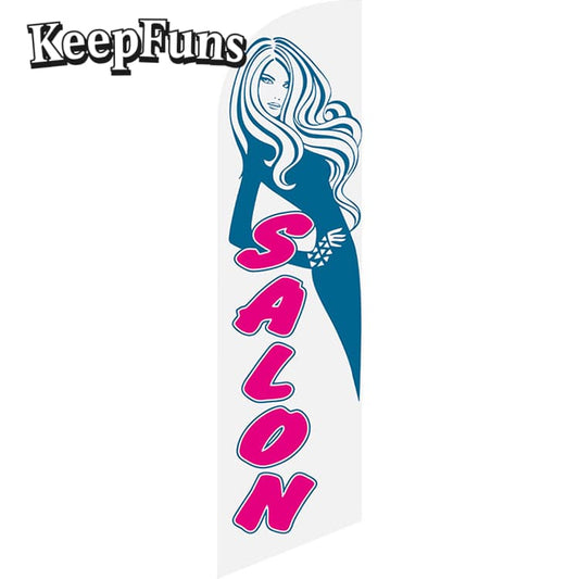 KeepFuns feather flags can be customized in size, color and printed content. They are easy to set up, lightweight, and made of sturdy materials, suitable for advertising, commercial promotion, sports events, etc.