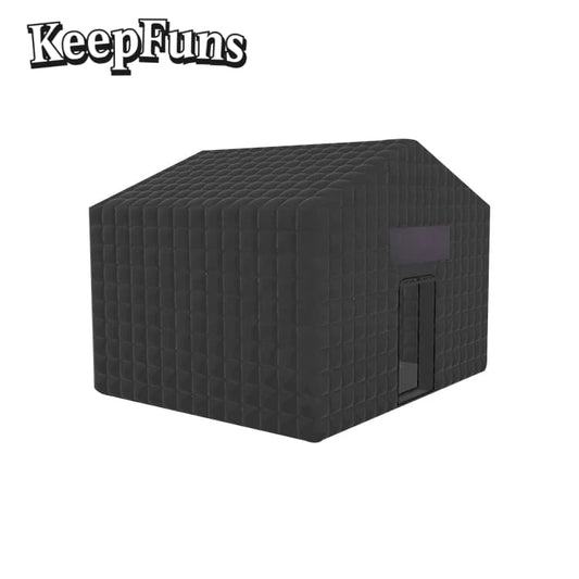 KeepFuns Black inflatable peak tent, with customizable size and logo, and quick inflation. Suitable for parties, night discos, outdoor entertainment, advertising, etc.