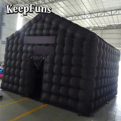 KeepFuns Black inflatable peak tent, with customizable size and logo, and quick inflation. Suitable for parties, night discos, outdoor entertainment, advertising, etc.