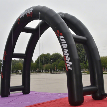 KeepFuns Black double arch racing theme advertising arch event inflatable arch car brand promotion arch custom event logo arch