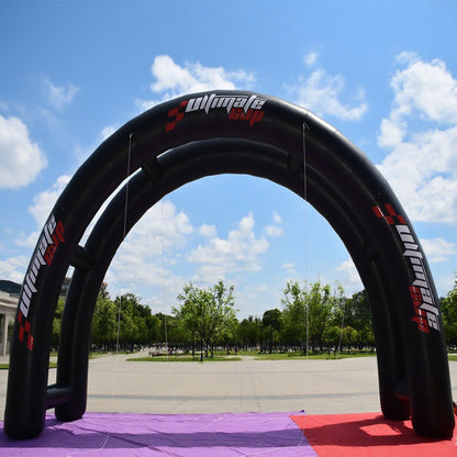 KeepFuns Black double arch racing theme advertising arch event inflatable arch car brand promotion arch custom event logo arch