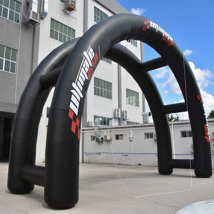 KeepFuns Black double arch racing theme advertising arch event inflatable arch car brand promotion arch custom event logo arch