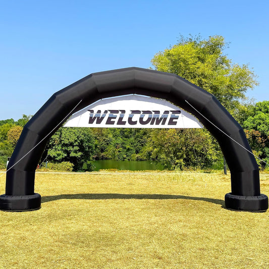 keepFuns Black inflatable semicircular advertising arch Outdoor event welcome arch Event opening ceremony publicity arch Customized printing arch
