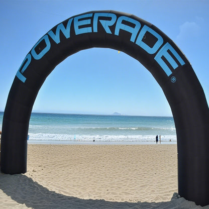 KeepFuns Black inflatable semicircular advertising arch, energy drink brand promotion arch, outdoor event arch, custom LOGO marketing arch