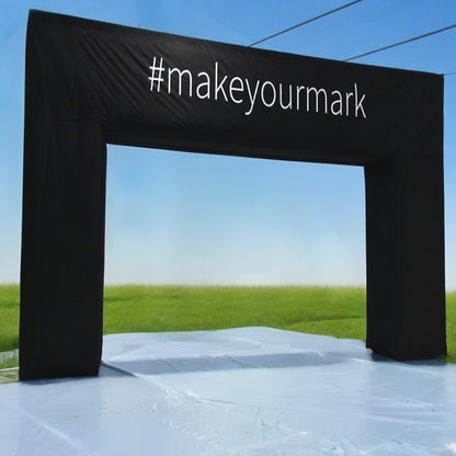 KeepFuns Black right angle inflatable advertising arch Outdoor brand promotion arch Event logo arch Custom slogan promotion arch