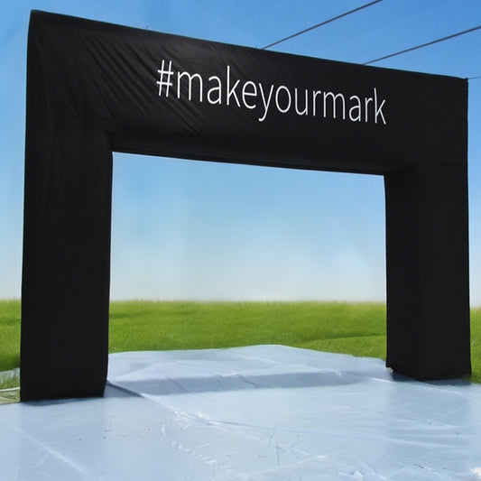 KeepFuns Black right angle inflatable advertising arch Outdoor brand promotion arch Event logo arch Custom slogan promotion arch