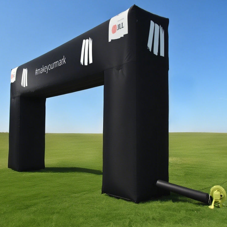 KeepFuns Black right angle inflatable advertising arch Outdoor brand promotion arch Event logo arch Custom slogan promotion arch