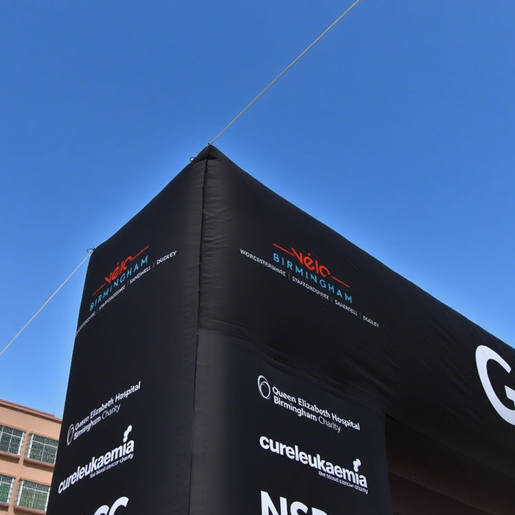 KeepFuns Black right angle inflatable advertising arch, outdoor event cheering arch, brand sponsorship promotion arch, large event cheering arch