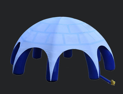 KeepFuns Blue and white inflatable tent, outdoor large event tent, exhibition tent, camping party inflatable tent