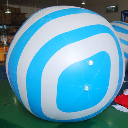 KeepFuns Blue and white striped inflatable advertising ball, large-scale event decoration air model, commercial promotion prop ball