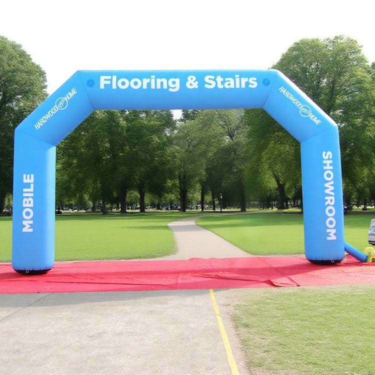 KeepFuns Blue angled inflatable advertising arch, home decoration and building materials promotion arch, outdoor exhibition activities arch, customized brand promotion arch