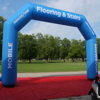 KeepFuns Blue angled inflatable advertising arch, home decoration and building materials promotion arch, outdoor exhibition activities arch, customized brand promotion arch