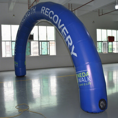 KeepFuns Blue charity event inflatable arch outdoor walking marathon arch motivational slogan publicity arch custom LOGO charity arch